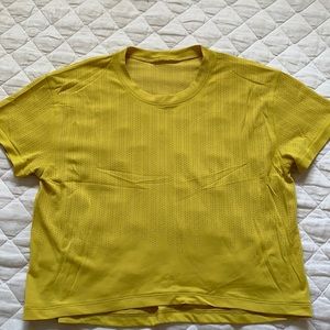 Lululemon Train to Be Short Sleeve Shirt- Soleil